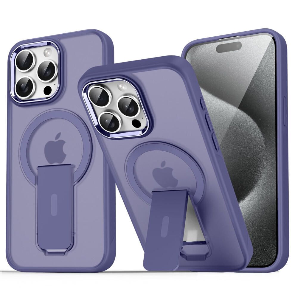 Kickstand Case For Iphone 16 Pro Max, Compatible With Magsafe, Slim Shockproof Protective Case In Dark Purple 9170372307715