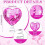 Mini Glitter Heart Tree Topper 1 pc 4