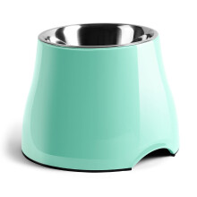 Elevated Dog Bowls, Prevention of Vertebrae Disease, Non-Slip With Stainless Steel Bowl, High Capacity Food Bowls (MintGreen, M (540ML / 2 Cups))