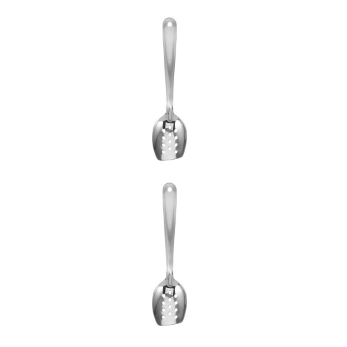 OUNONA 2pcs Stainless Steel Slotted Serving Spoon – Multi-Function Buffet & Kitchen Spoon