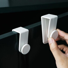 6Pcs Over Door Hooks For Hanging White Plastic Abs Compact Organizing Sundries For Household Users