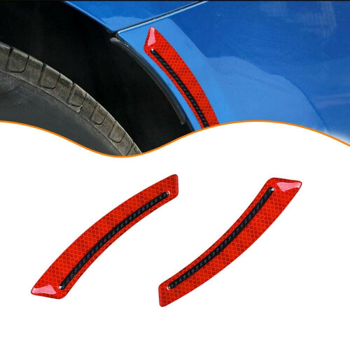Reflecterende autostickers, accessoires, autodecals, epoxy + koolstofvezel, rood 1