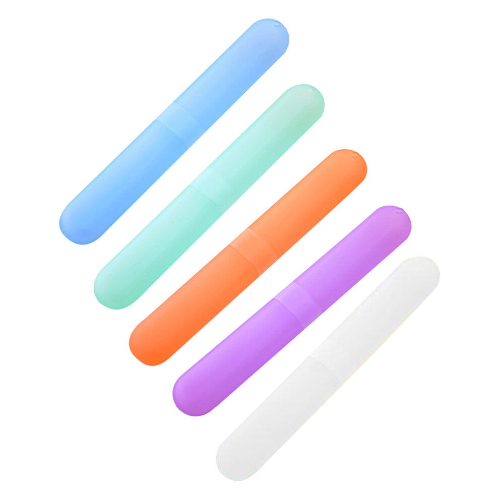 5-Pack Travel Toothbrush Cases, Dust-Proof & Sanitary Covers, Compatible with Standard Toothbrushes, Multicolor, 8.260.98"