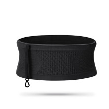 Ceinture de course fine et extensible, ouverte à 360, respirante, antidérapante, avec crochet.