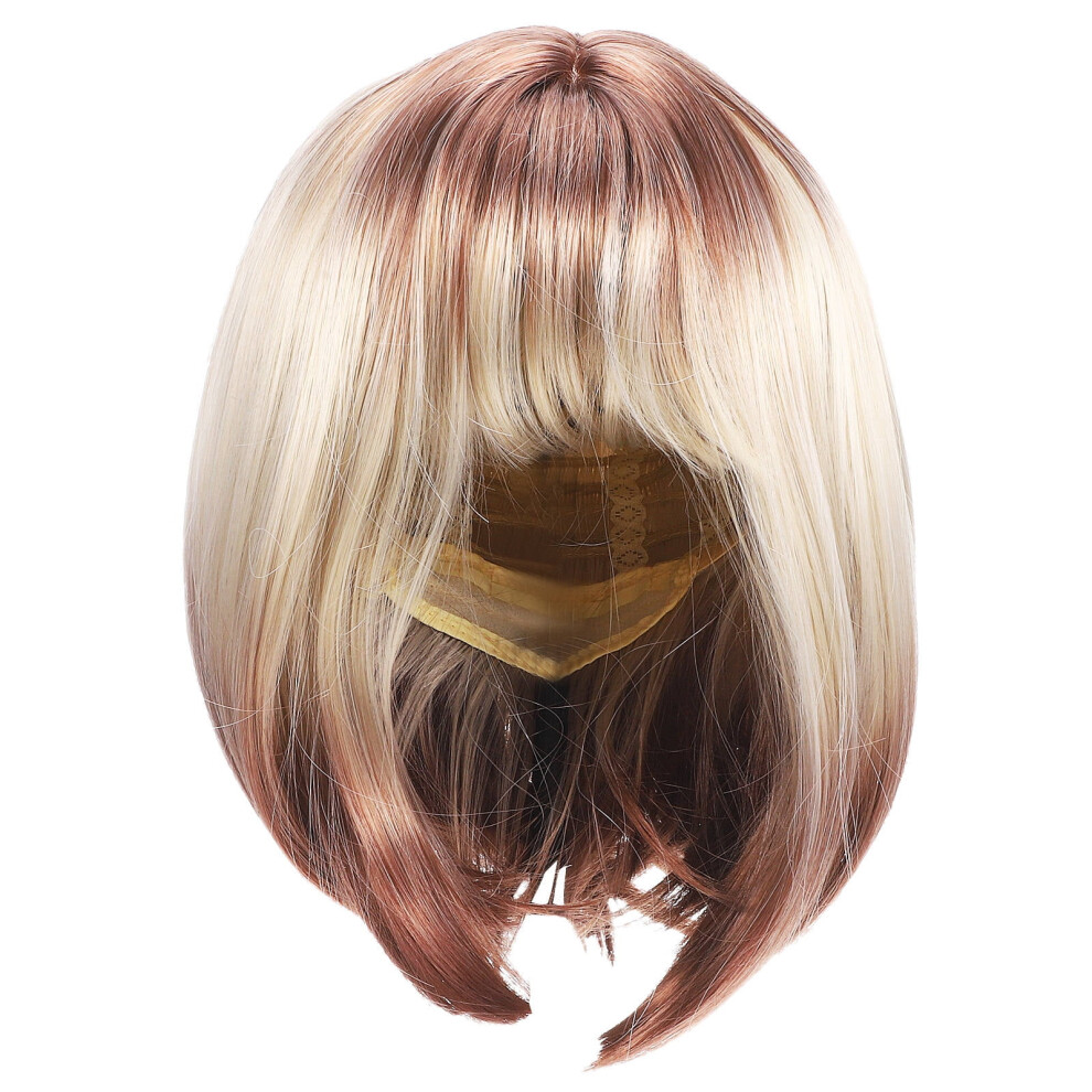 Unisex Multi Color Short Bob Wigs Synthetic Heat Resistant Fiber For Wigs Cosplay And Special Events