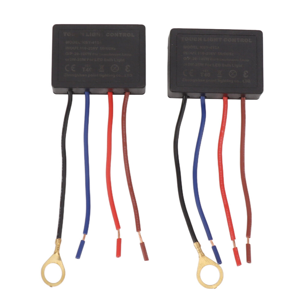 3ÂWay Touch Sensor Dimmer, 20Â100W/3Â25W, 110Â230V, Abs Durable, Easy Install, Spare Sensor Included 9152228720572