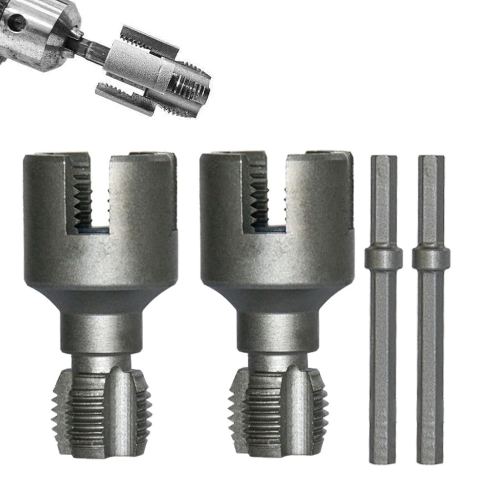 1/2" & 3/4" Water Pipe Internal/External Threader, Pipe Threading & Rethreading Tool (Compatible With Standard Pipes) 9152228718791