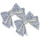 Silver Resin Rhinestone Bowknot Shoe Charms 2pcs 1