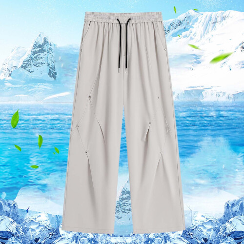 Ανδρικό παντελόνι slim fit, ελαστικό, casual, με τρουκς, ελαφρύ, αναπνεύσιμο, 1