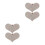 4Stk Herz Clips Zinklegierung Absätze Schmuck 4