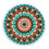 Microfiber Round Beach Towel with Geometric Print and 1