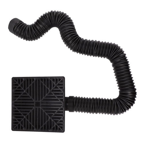 Black Gutter Downspout Extender 36 inch Catch Basin Low Profile Drain Extension