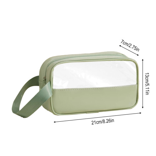 Vattentät PVC-necessär – Transparent, Stor, Bärbar 2