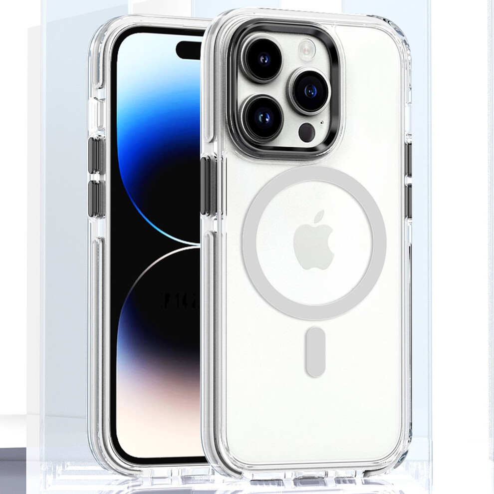 Magnetic Clear Slim Case For Iphone 11 Pro Max – Compatible With Magsafe, Shockproof Bumper, White 9170372306251