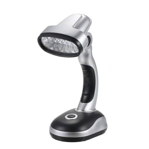 12 Portable Desk Light Table Lamp 3 AA Batteries Operated Adjustable Angle For Working Students Reading