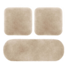 Lot de 3 coussins de siège auto en peluche, housses d'hiver douces en fausse fourrure de lapin avec dos antidérapant, compatibles avec la plupart