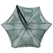 ACOUTO Crab Minnow Crawdad Cage, Fishing Trap Net,6/12 Holes Automatic Fishing Net Shrimp Cage Nylon Foldable Crab Fish Trap Cast
