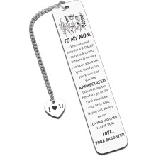 Mom Gifts Mother's Day Gifts from Daughter, Mom Bookmark Birthday Gifts Valentines Day for Mom