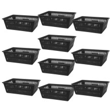 10Stk Schwarze Plastik Organizer Körbe Für Münzen Und Kleinutensilien