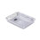 ibasenice Transparent Rectangular Acrylic Tray Silver with Non Slip Frosted Bottom 5