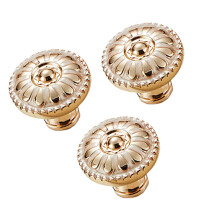 3St Gouden Meubelknoppen Mushroom Stijl Voor Ladekasten