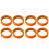 8PCS Silicone Luggage Wheel Covers Orange 14
