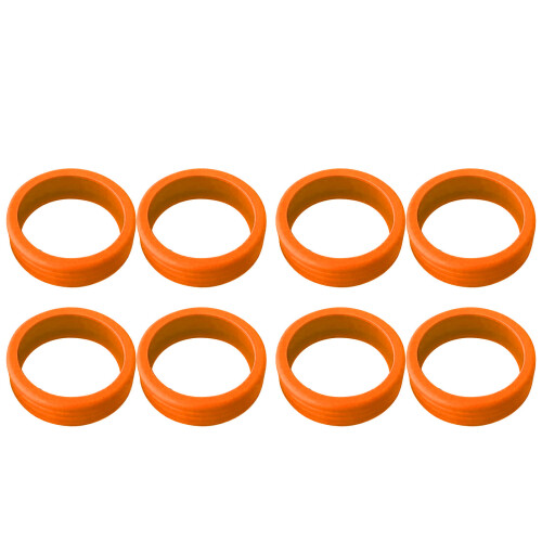 8 Stück Silikon-Radabdeckungen in Orange für Gepäck 1
