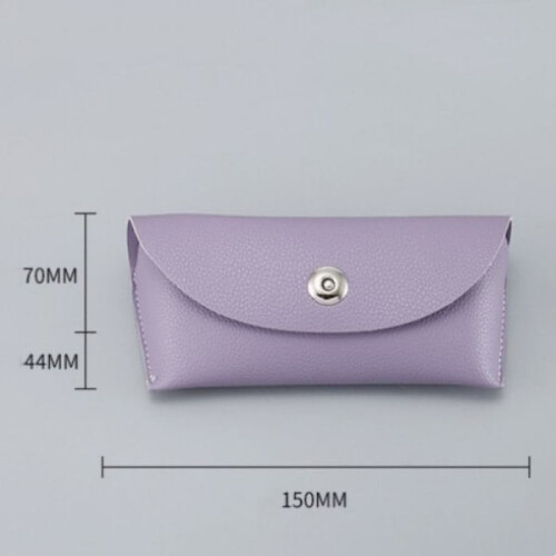 purple Leather eyeglass case 1