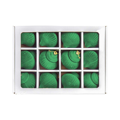 12 Pack Brown Velvet Christmas Tree Ornaments 6 cm 1