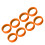 8PCS Silicone Luggage Wheel Covers Orange 10