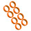 8PCS Silicone Luggage Wheel Covers Orange 5
