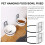 Wall Mounted Dog Bowl Holders Pet Feeding Bowl Rack Plastic 2Pcs 3