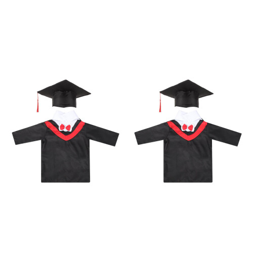 2Stk Kindergraduiertenrobe , Strapazierfähig Waschbar