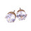 Ear Studs Cubic Zirconia Round White and Gold 2