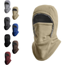 Vintervarme 2-i-1-hatt ansiktsmaske, unisex vindtett varm balaklava for utendørs vinteraktiviteter med ansiktsbeskyttelse for kaldt vær