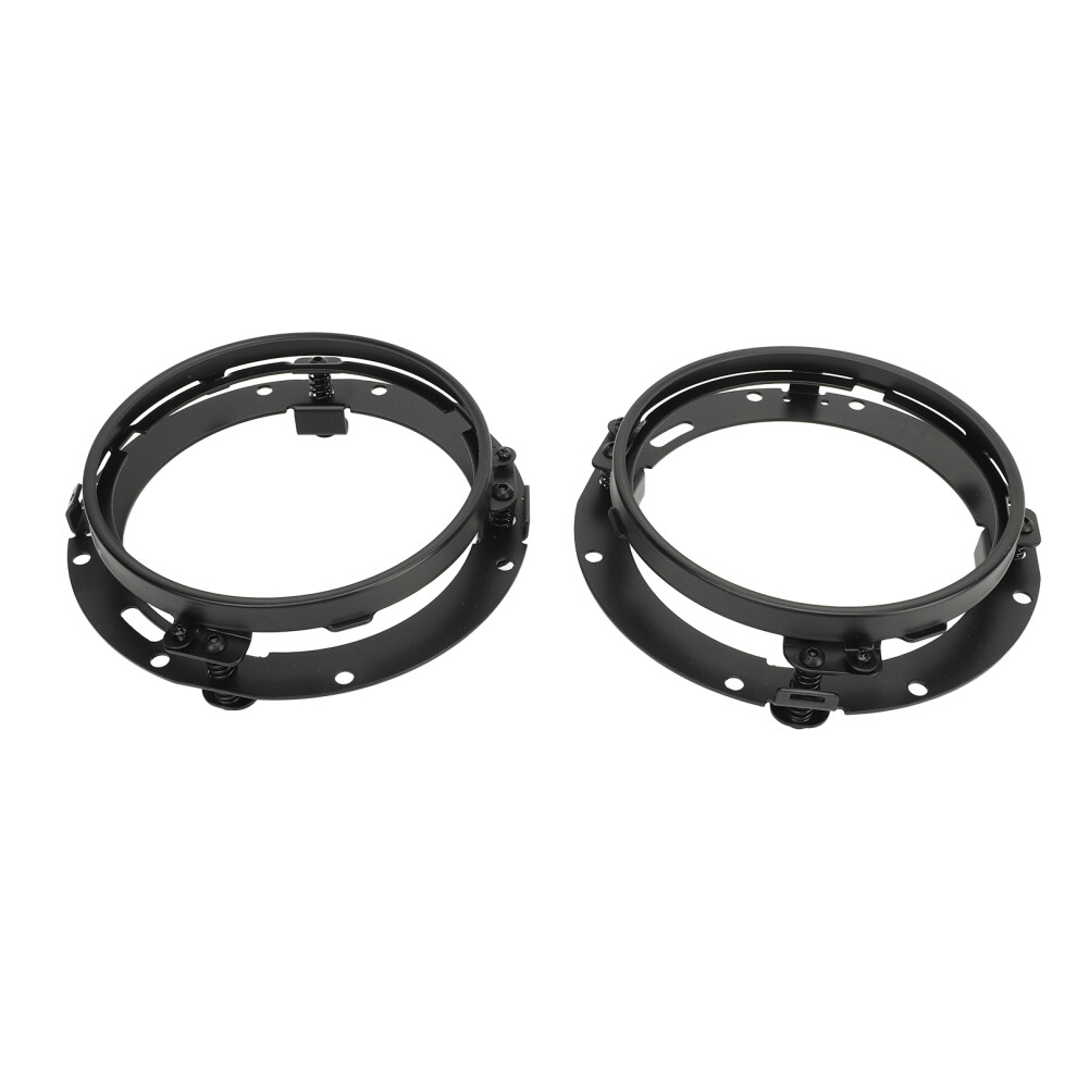 2 Pcs 7In Metal Round Headlight Bezel Rings For Jeep Wrangler Jk & Touring Models 4981387591885