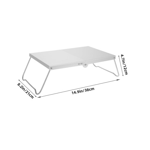 Table pliante d'extérieur rectangulaire en alliage d'aluminium (1 pièce) 1