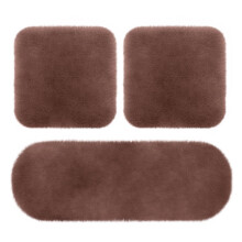 Ensemble de 3 coussins de siège auto en peluche, housses d'hiver douces en fausse fourrure de lapin avec dos antidérapant – Compatibles avec la
