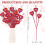 Valentine Artificial Flowers with Heart-Shaped Red Berry 3