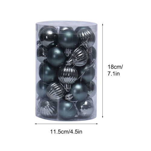 Light Green Christmas Tree Ornament Balls 34 pcs 1