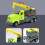 Push-Pull Toy Excavator with Moving Wheels, ABS Plastic, 5
