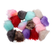 16 pompons für mützen – flauschige kugeln mit schlaufe – abnehmbar