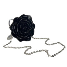 Geantă elegantă din acril cu detaliu floral 3D, geantă de umăr mică, geantă crossbody, geantă de mână pentru ocazii speciale
