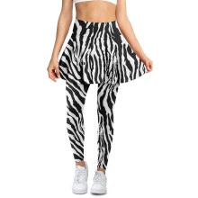 Zebra Print Yoga Skorts for Women Breathable