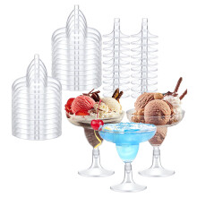 Clear Plastic Wine Glasses (20 Pack), Shatterproof & Reusable, Compatible with Champagne, Dessert, Food Samples, Catering, Weddings