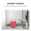 Panier à linge pliable rouge avec cordon de serrage 6