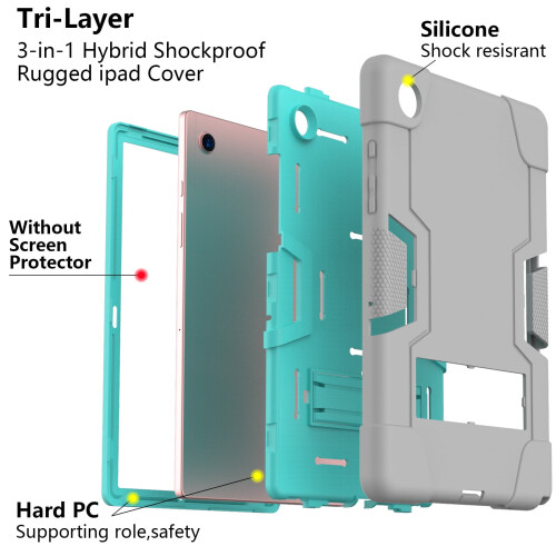 Custodia resistente a 3 strati per Samsung Galaxy Tab A8 10.5 2
