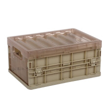 Boîte de rangement pliable en PP – Empilable, pliable, gain de place – Kaki/Bleu/Rouge clair – 2 tailles (S : 21 x 15 x 10 cm, M : 30 x 22 x