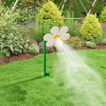 Aspersor de jardim Crazy Daisy – Fonte de água giratória em formato de flor dançante para gramado (amarelo)