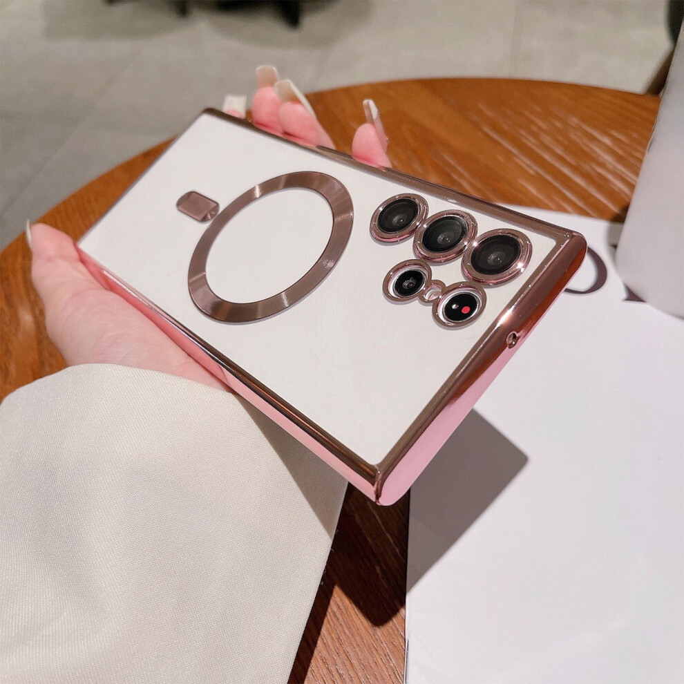 S25 Ultra Magnetic Clear Case With Camera Protector Film, Thin Shockproof Cover, Wireless Charging Compatible, Anti-Scratch, Matte Grip 9165521859856